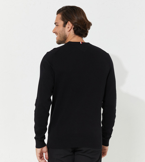 تومي هيلفيغر  سترات و كارديغانات  - أسود Sweater