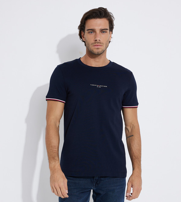 تومي هيلفيغر  ملابس - كحلي تيشيرتات كاجوال