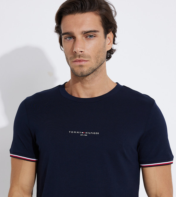 تومي هيلفيغر  ملابس - كحلي تيشيرتات كاجوال