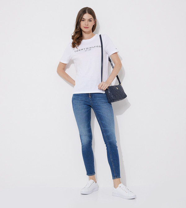 Tommy Hilfiger  T-Shirts - White Casual T-Shirts
