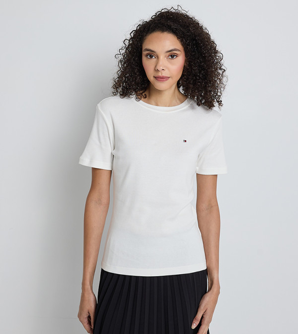 Tommy Hilfiger  everyday-essentials - White Short Sleeve T-Shirts