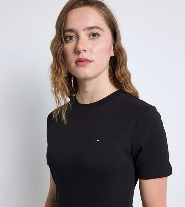 تومي هيلفيغر  ملابس - أسود Short Sleeve T-Shirts