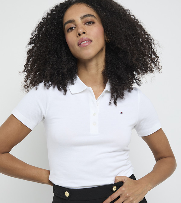 Tommy Hilfiger  Polo T-Shirts - White Polo T-shirts
