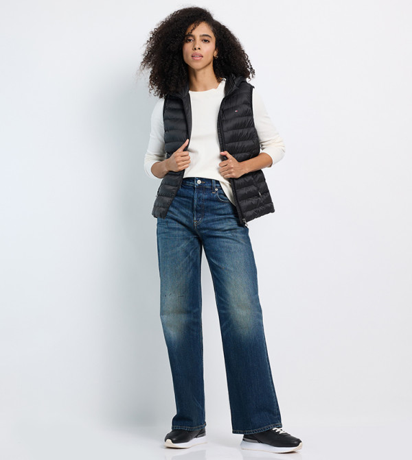 Tommy Hilfiger Puffer & Quilted Jackets - Black Puffer & Quilted Jackets