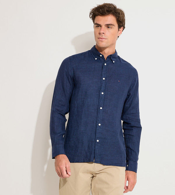 Tommy Hilfiger  Clothing - Blue Casual Shirts