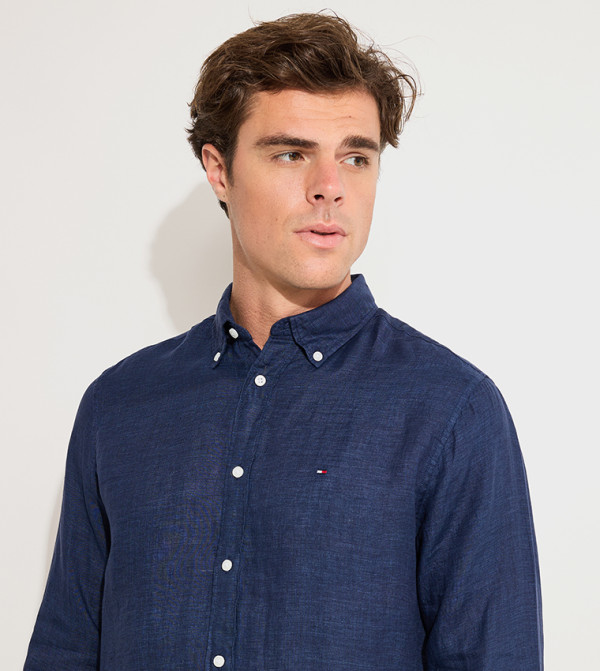Tommy Hilfiger  Clothing - Blue Casual Shirts
