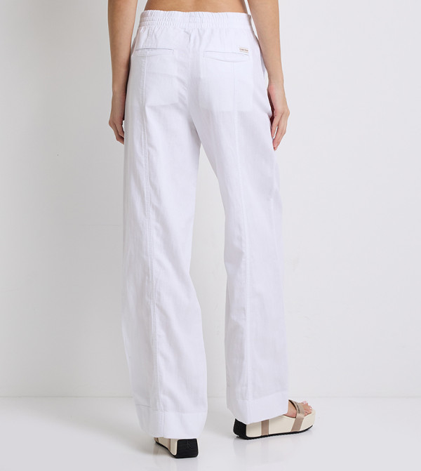 Calvin Klein Jeans  baggy-denim-edit - White Casual Pants