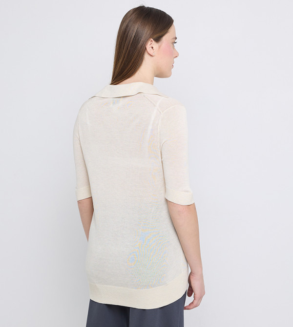 كالفين كلاين  بلوزات - كريمي  Casual Tops