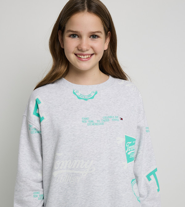 تومي هيلفيغر  varsity-graphics - رمادي بلوزات