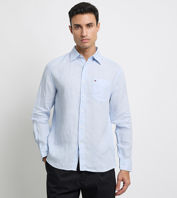 Tommy Hilfiger Shirts - Light Blue Casual Shirts