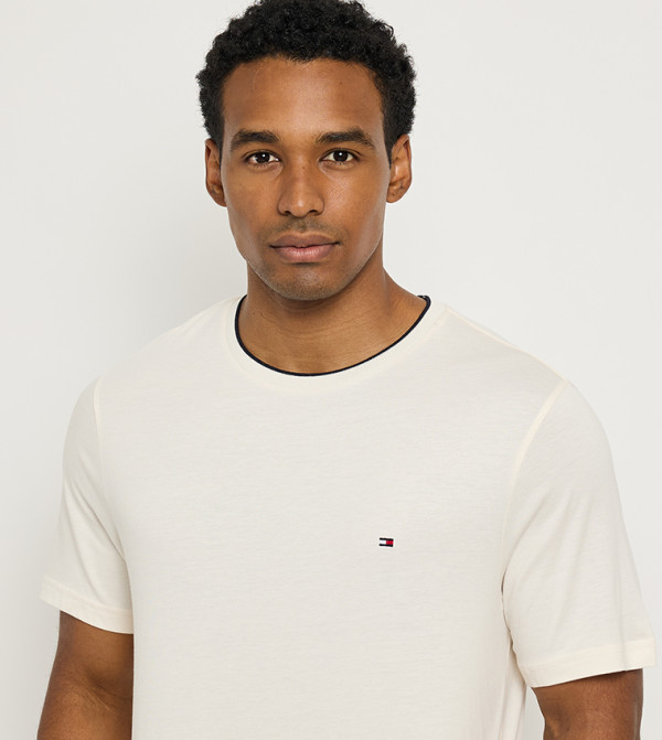 Tommy Hilfiger Tommy Hilfiger - Yellow Round Neck T-Shirts