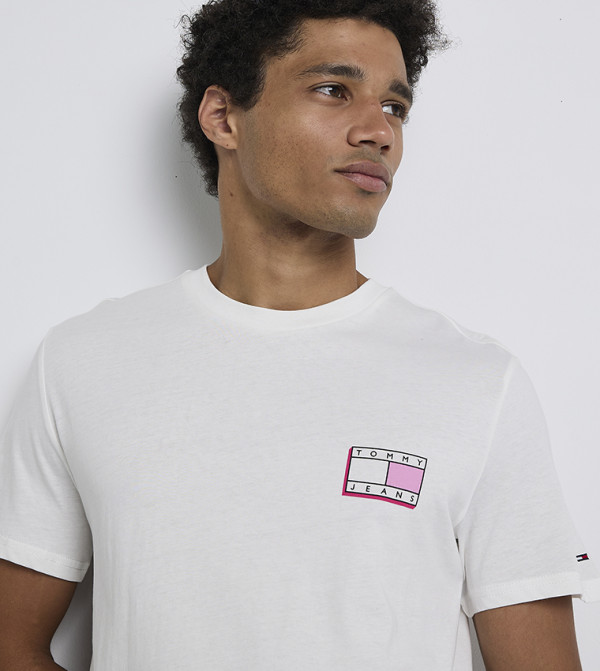Tommy Hilfiger  Clothing - White Round Neck T-Shirts