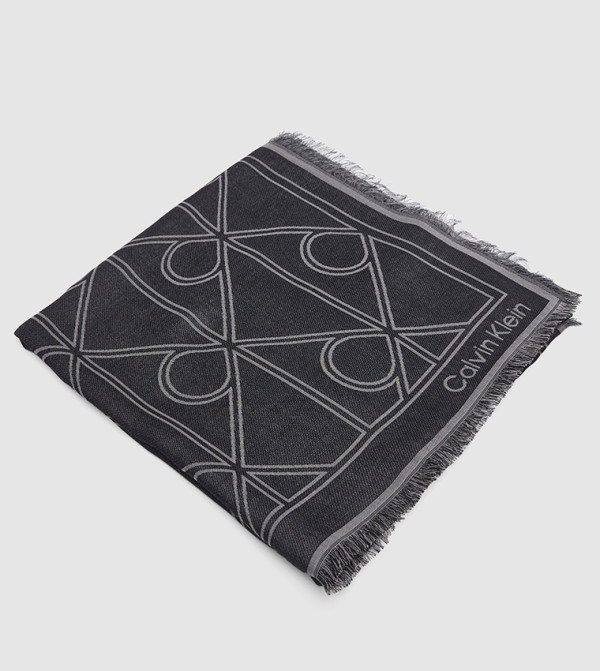 كالفين كلاين  أوشحة - رمادي Knitted Scarves