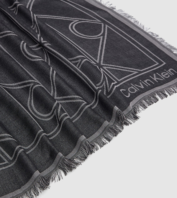 كالفين كلاين  أوشحة - رمادي Knitted Scarves