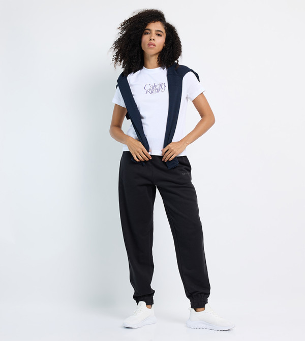 Calvin Klein Jeans Casual T-Shirts - White Short Sleeve T-Shirts