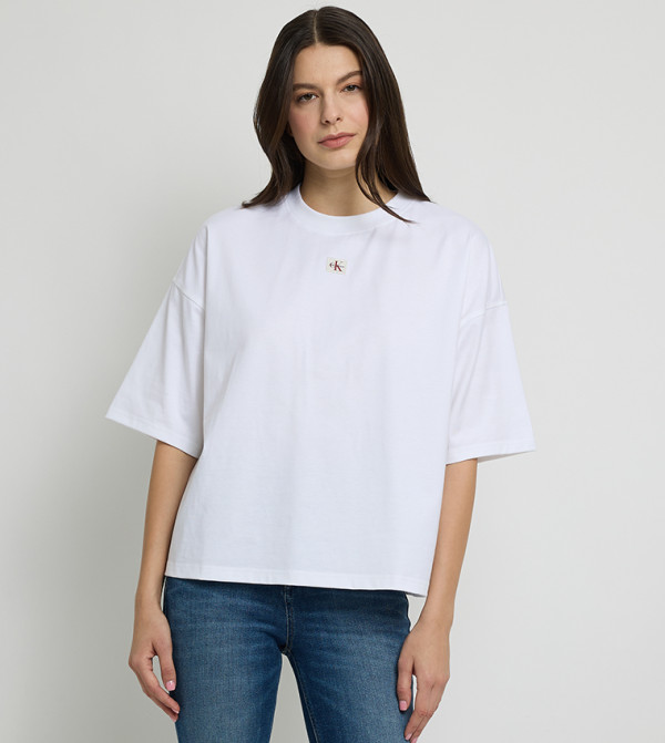 Calvin Klein  T-Shirts - White Short Sleeve T-Shirts