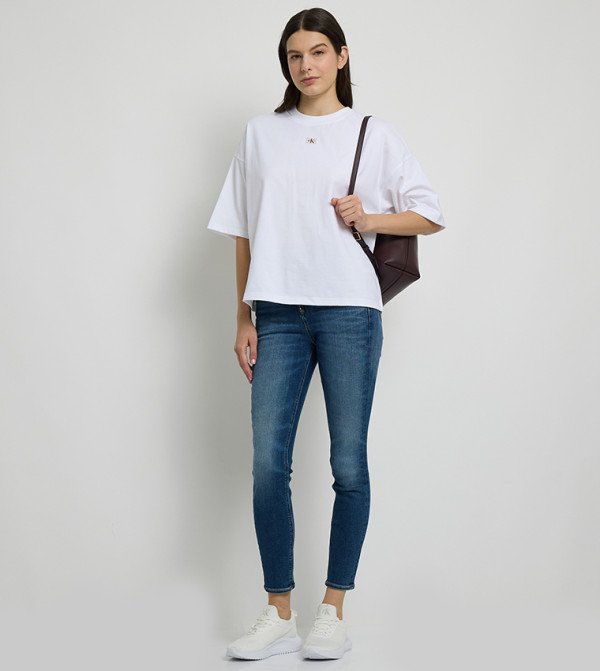 Calvin Klein  T-Shirts - White Short Sleeve T-Shirts