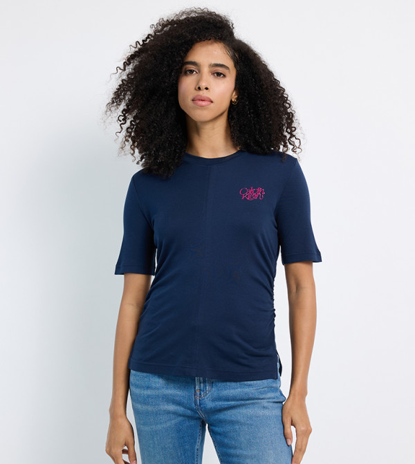 Calvin Klein Jeans Clothing - Navy Short Sleeve T-Shirts