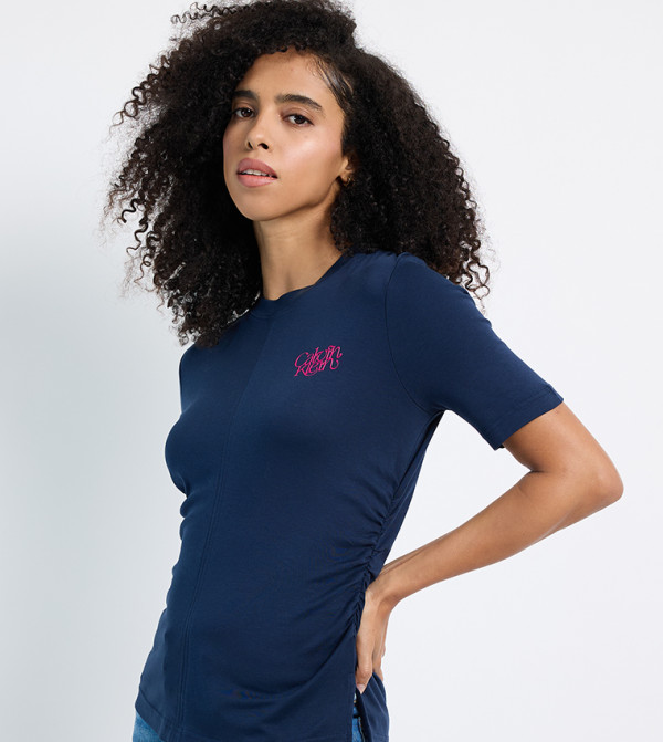 Calvin Klein Jeans Clothing - Navy Short Sleeve T-Shirts