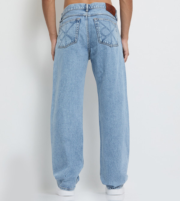 كالفن كلاين جينز  ملابس - أزرق Straight Jeans