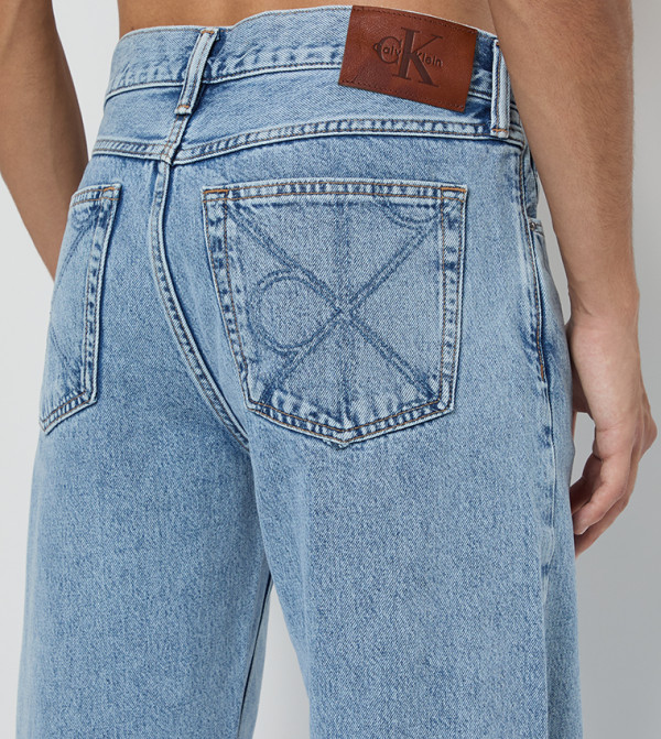 كالفن كلاين جينز  ملابس - أزرق Straight Jeans