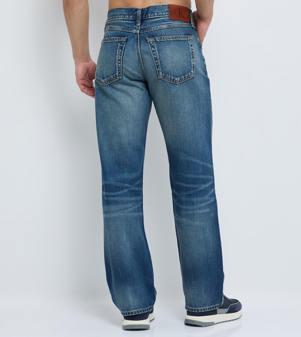 كالفن كلاين جينز  ملابس - أزرق Straight Jeans