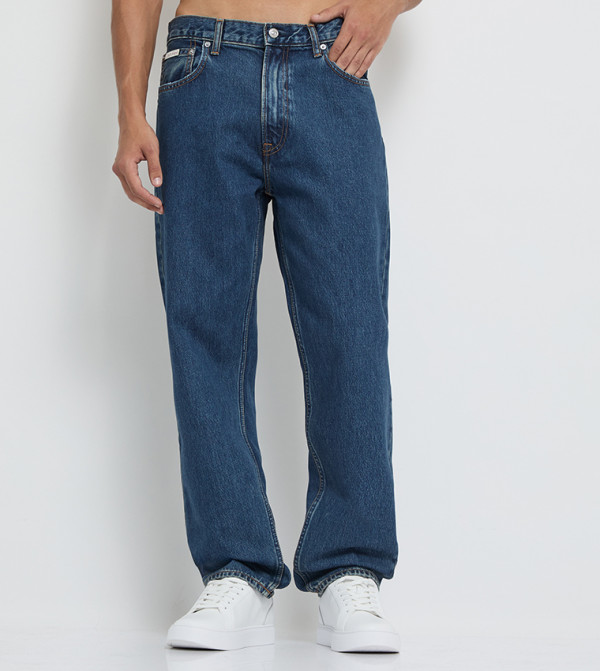 كالفين كلاين كالفين كلاين - أزرق Relaxed Jeans