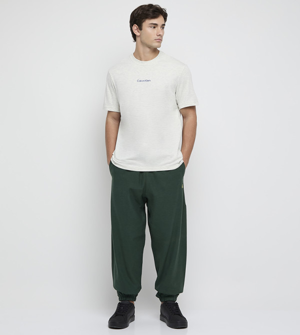 كالفين كلاين كالفين كلاين - أبيض Round Neck T-Shirts