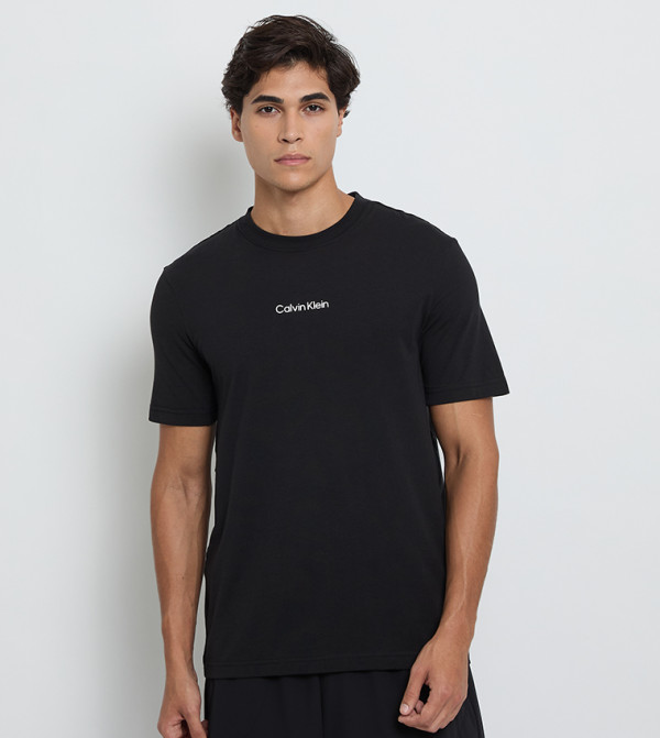 كالفين كلاين كالفين كلاين - أسود Round Neck T-Shirts