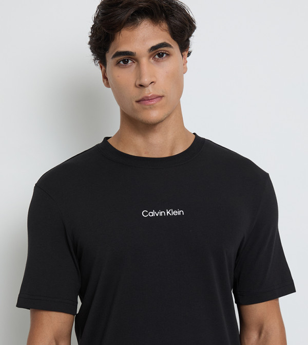 كالفين كلاين كالفين كلاين - أسود Round Neck T-Shirts