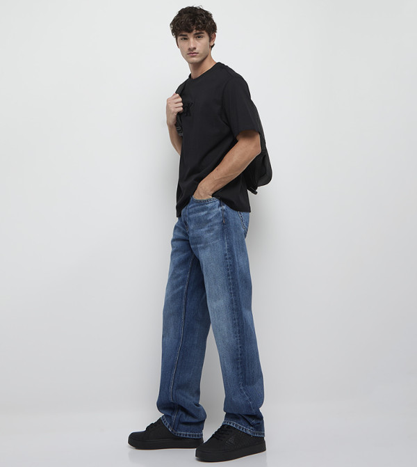 كالفن كلاين جينز  بناطيل جينز - أزرق Straight Jeans