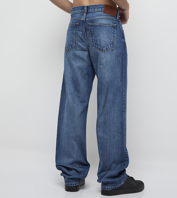 كالفن كلاين جينز  بناطيل جينز - أزرق Straight Jeans