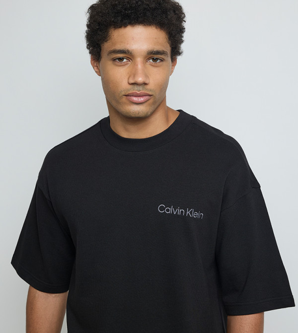 كالفين كلاين كالفين كلاين - أسود Round Neck T-Shirts