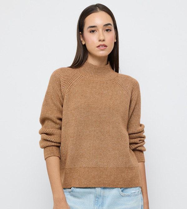 Calvin Klein Turtleneck Sweaters - Brown Turtle neck Sweaters