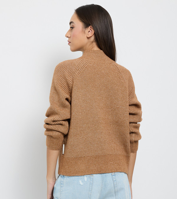 Calvin Klein Turtleneck Sweaters - Brown Turtle neck Sweaters