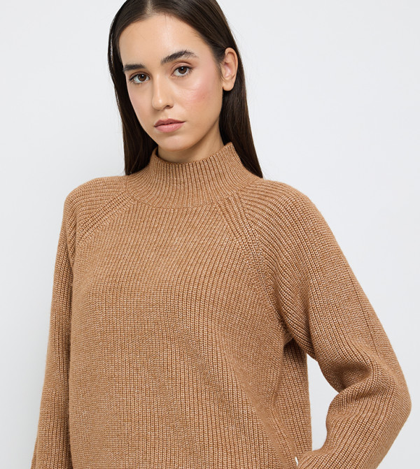 Calvin Klein Turtleneck Sweaters - Brown Turtle neck Sweaters