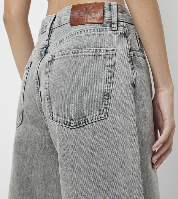 كالفين كلاين كالفين كلاين - رمادي Wide Leg Jeans