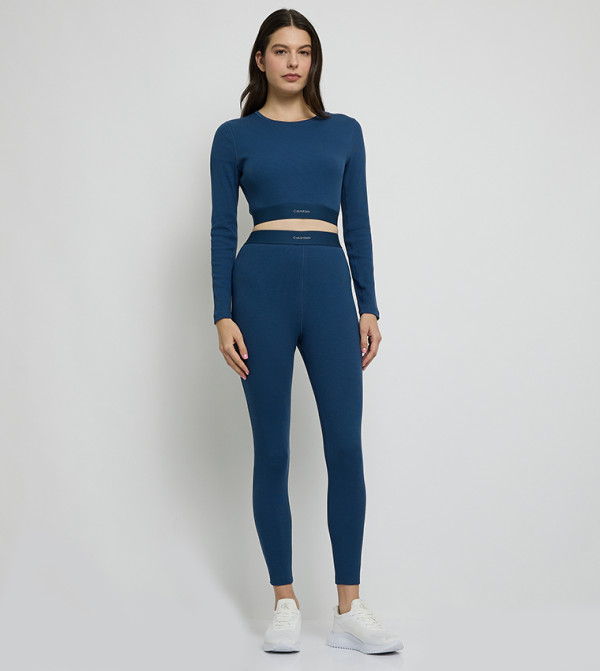 Calvin Klein  Cropped Tops - Blue Cropped Tops
