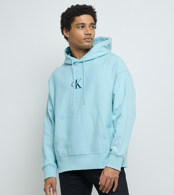 Calvin Klein Jeans Hoodies - Light Blue Hoodies