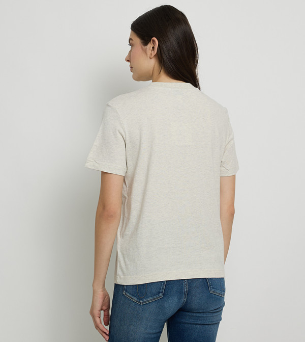 Calvin Klein  Clothing - Beige Short Sleeve T-Shirts