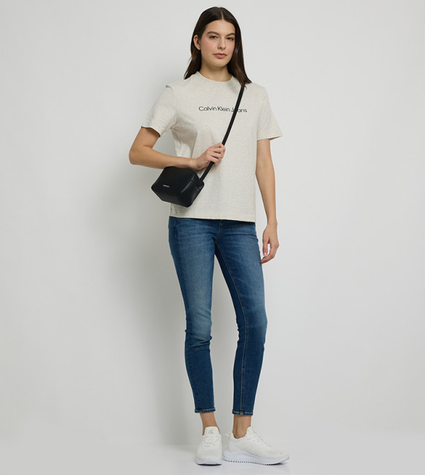 Calvin Klein  Clothing - Beige Short Sleeve T-Shirts