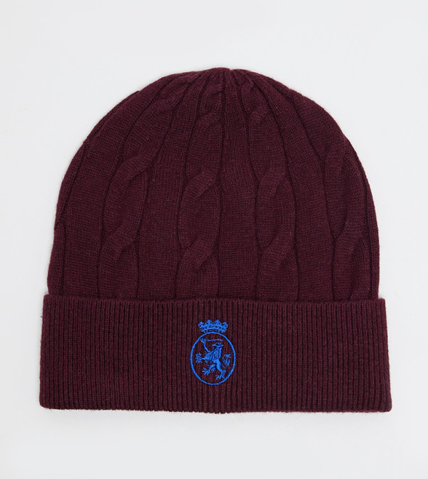 Tommy Hilfiger  Caps & Mittens - Burgundy Caps & Mittens