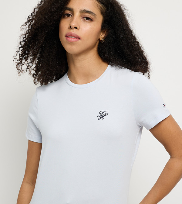 Tommy Hilfiger  Clothing - Light Blue Short Sleeve T-Shirts