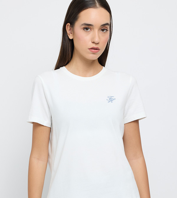 Tommy Hilfiger  Short Sleeve T-Shirts - White Short Sleeve T-Shirts