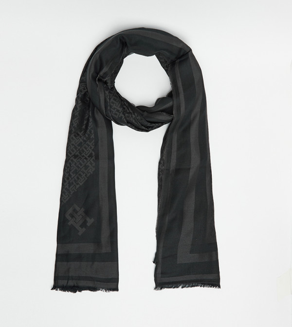 Tommy Hilfiger  Scarves - Black Woven Scarves