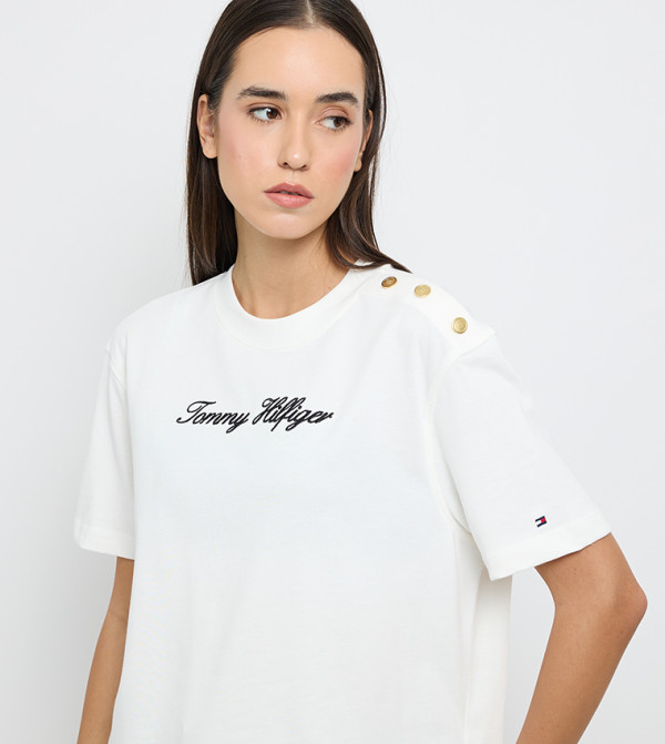 Tommy Hilfiger Clothing - White Short Sleeve T-Shirts