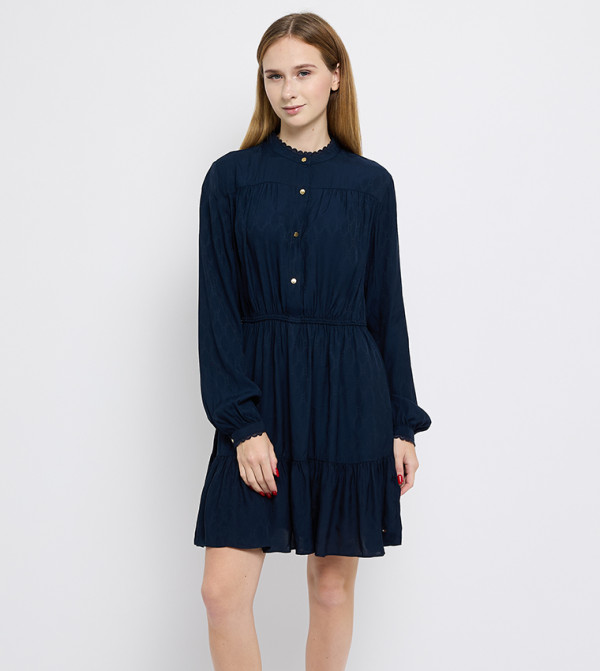 تومي هيلفيغر statement-sleeve-babydoll - أزرق بحري داكن Mini Dresses