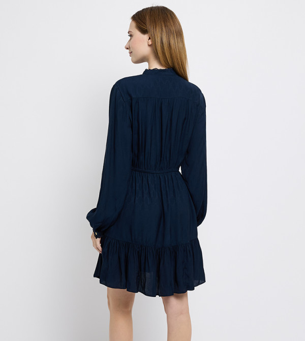 تومي هيلفيغر statement-sleeve-babydoll - أزرق بحري داكن Mini Dresses