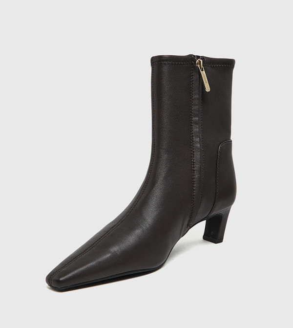تومي هيلفيغر  بوت لمنتصف الساق - بني  Mid Calf Boots
