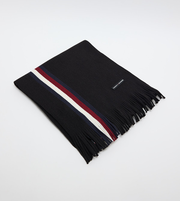تومي هيلفيغر  أوشحة - أسود Knitted Scarves